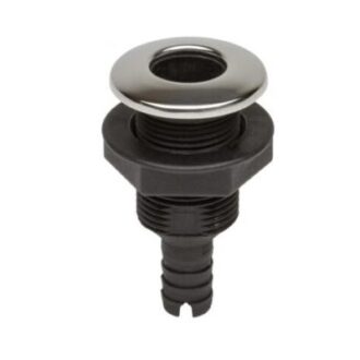 CAN-SB skin fitting with stainless steel cover, hose sizes 16–50 mm