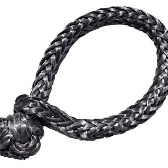 Soft shackle textile connector with locking knot (6–14 mm)