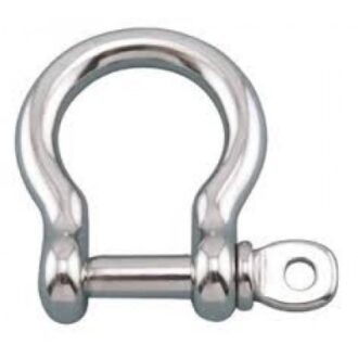 Stainless steel AISI 316 bow shackle (Omega) with screw pin – 5 to 28 mm