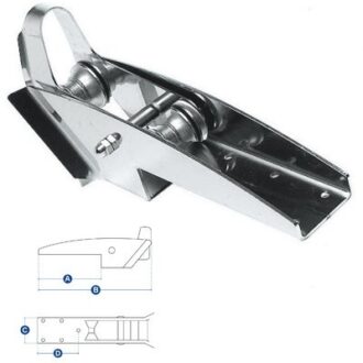 Stainless folding bow roller