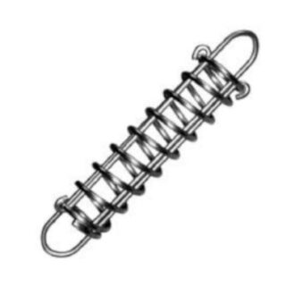 Stainless steel mooring spring for dock lines
