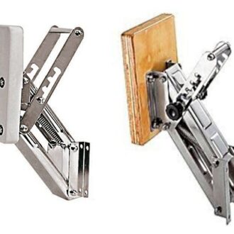 Stainless rail-mount outboard motor bracket with plastic or wooden pad