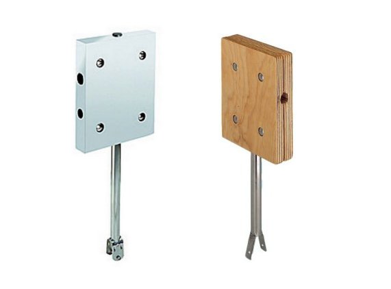 Βάση Εξωλέμβιας για Κάγκελο INOX – Πλαστική ή Ξύλινη Πλάτη 1 Stainless rail-mount outboard motor bracket with plastic or wooden pad