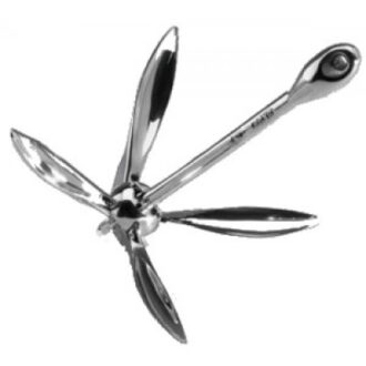 Stainless steel folding grapnel anchor AISI 316 for small boats