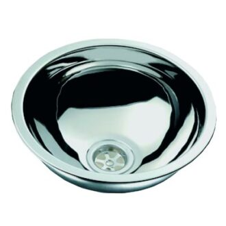 Stainless steel round sink basin for boats, 26–36 cm