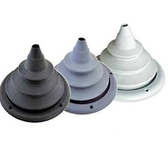 Marine PVC steering cable grommet with conical design and flange