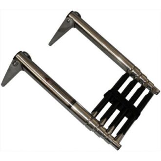 Telescopic boat ladder made of stainless steel 316 with 3 or 4 steps