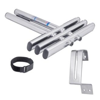 Telescopic removable stainless-steel boat ladder, 3–4 steps