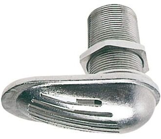 Stainless steel thru-hull water intake with scoop strainer for marine use