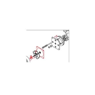 Macerator knife with sealing gasket for TMC electric marine toilets