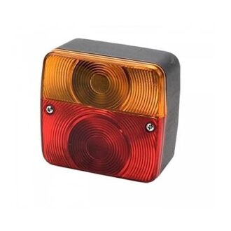 Trailer rear square light red and amber