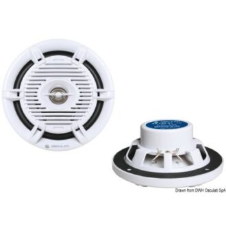 Waterproof marine speakers round white Ø160 and Ø188 – 50 W and 80 W