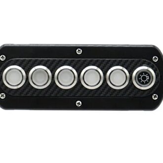 6-gang LED push switch panel for boats