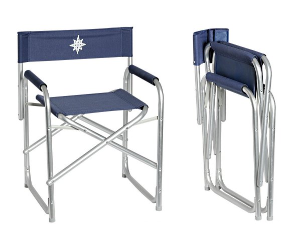 Καρέκλα Σκηνοθέτη Αλουμινίου Πτυσσόμενη Ανoδιωμένη 1 Aluminium folding director's chair with anodized frame