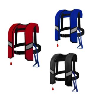 Automatic inflatable life jacket 150N CE red blue black
