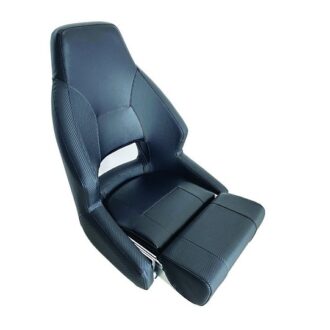 Osculati dark blue boat seat with RM52 flip-up bolster