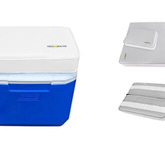 Oceansouth cooler seat cushion grey marine PVC with Velcro fastening