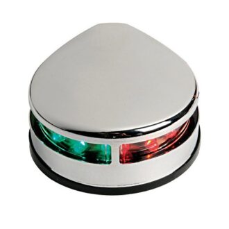 Deck mount inox bi-color LED navigation light for boats up to 12m