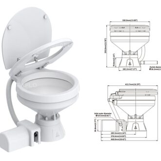 SEAFLO compact electric marine toilet 12V 24V