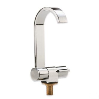 Flat folding inox cold water galley faucet for boats