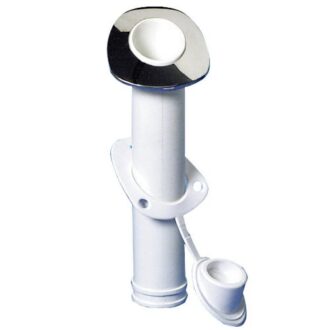 Recessed plastic rod holder with stainless steel Inox 316 flange 60 degrees