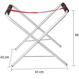 Foldable anodized aluminium kayak stand with PU foam pads