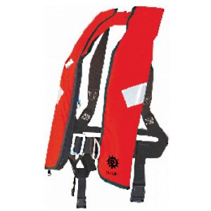 Automatic inflatable adult lifejacket 150N or 275N with harness and reflective panels