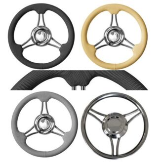 Osculati inox boat steering wheel 350mm grey black beige metallic