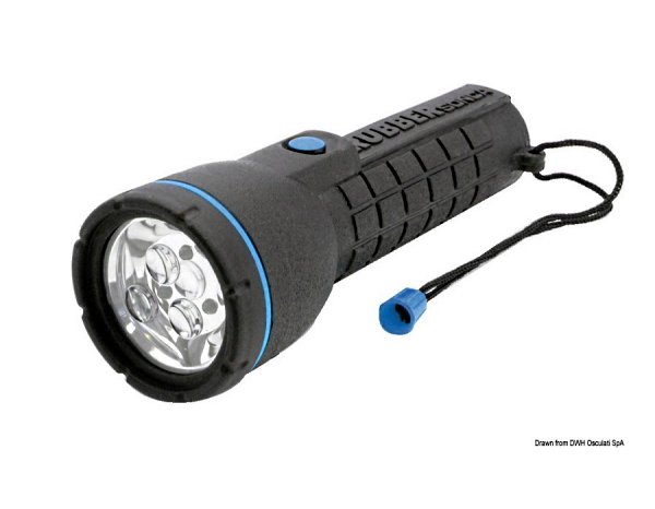 Αδιάβροχος Φακός LED με Λαστιχένιο Σώμα IPX4 1 Waterproof LED torch IPX4 with rubber body