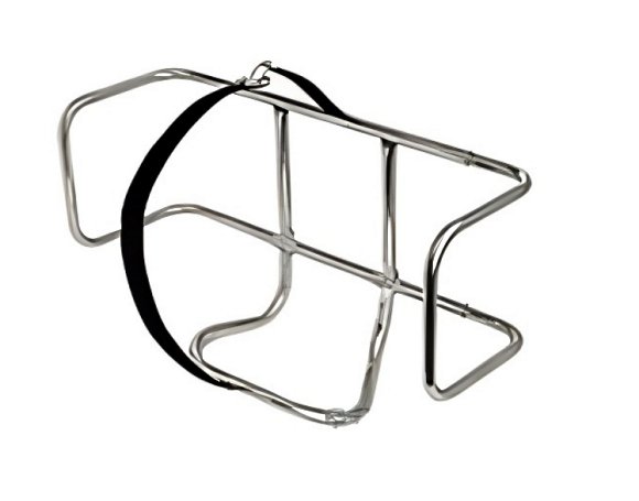 Βάση Liferaft Ανοξείδωτη SS316 – Universal Quick-Release (Οριζόντια/Κάθετη) 1 Stainless steel SS316 universal liferaft holder with quick-release cam