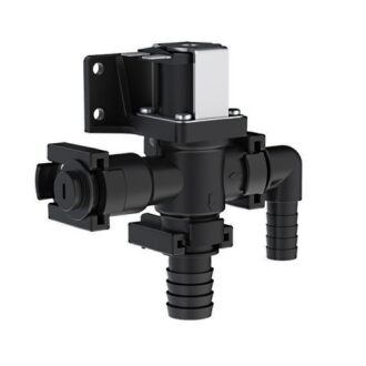 Marine solenoid valve with siphon breaker for electric toilets