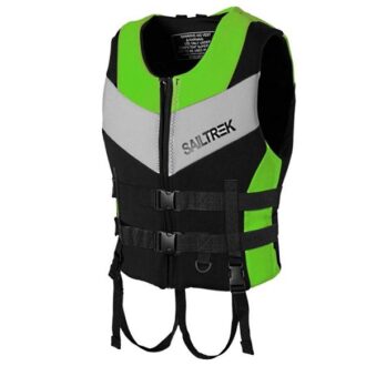 neoprene waterski buoyancy vest 50N green black