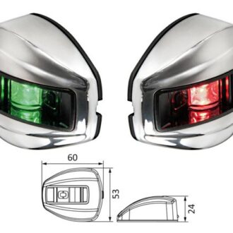 Osculati NEMO LED Stainless Steel Port and Starboard Navigation Lights for Boats up to 20m