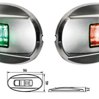 Osculati NEMO 1 LED Stainless Steel Port and Starboard Navigation Lights 112.5° for Boats up to 20m
