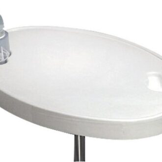 Osculati white oval ABS boat table 77x51 81x51 cm