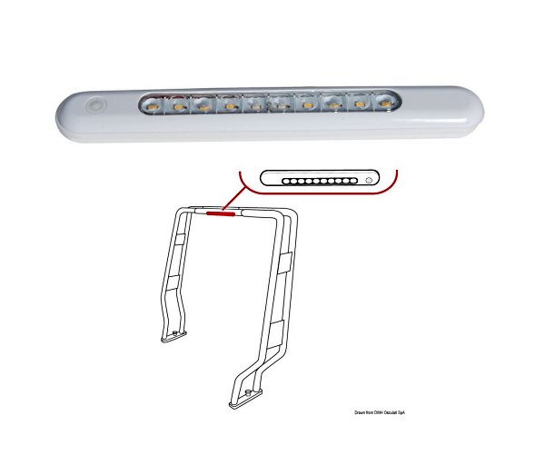 Πλαφονιέρα LED Αδιάβροχη IP66 Επιφανειακής Τοποθέτησης OSCULATI 320 mm 1 Osculati watertight LED surface light 320mm IP66