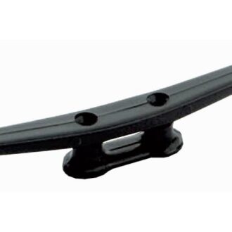 Black plastic boat cleat 15–20 cm