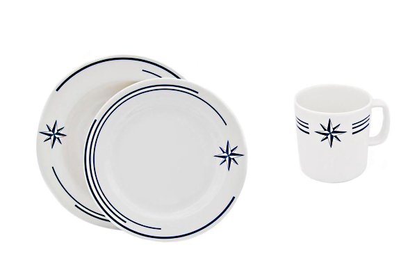 Polaris Μελαμίνη για Σκάφη – Πιάτα & Κούπα (Μεγέθη) 1 Polaris melamine boat tableware plates and mug