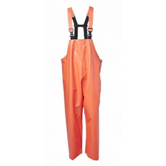 Popular PVC waterproof bib trousers olive and orange