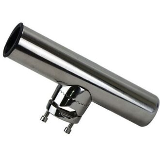 Relaxn stainless steel clamp-on rod holder for 25–32 mm rails