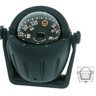Riviera BZ2 bracket-mount marine compass, grey or black