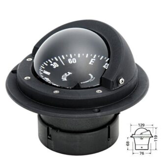 Riviera BA1 flush mount compass grey black