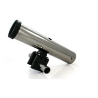 Stainless steel rod holder for boat rail with plastic mount