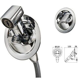 Osculati Saturn horizontal deck shower cold water with chromed base