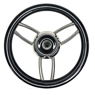 Savoretti Golf Carbon stainless steel boat steering wheel 350mm