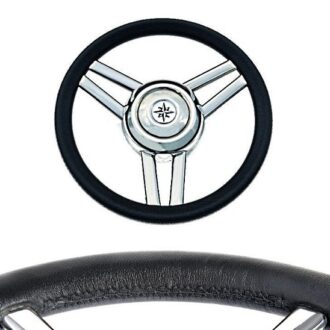 Savoretti Quebec Carbon stainless steel boat steering wheel 350mm