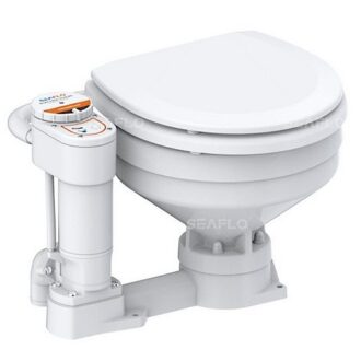 SEAFLO Smart Type electric marine toilet with macerator and ceramic bowl 12V 24V