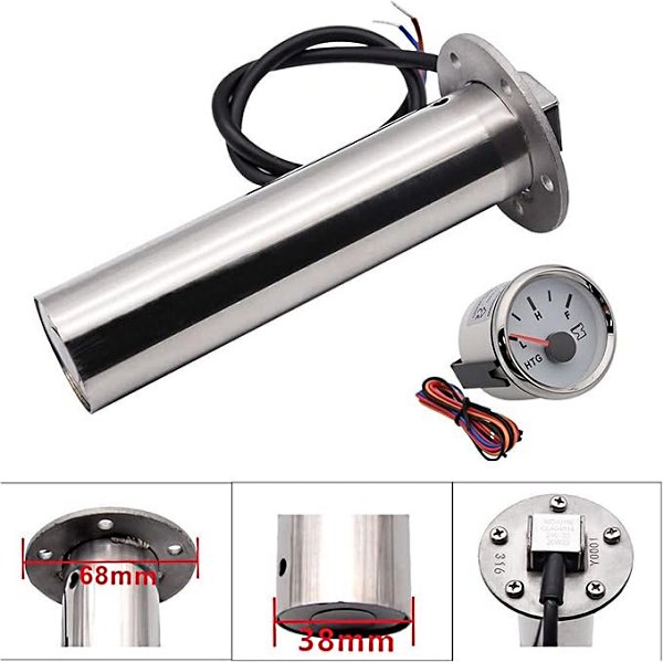 Μετρητής Στάθμης Ακάθαρτων 240–33Ω Inox 316 1 Stainless steel 316 sewage tank level sender 240–33Ω