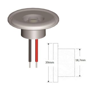Slim recessed waterproof LED light 39mm for boats