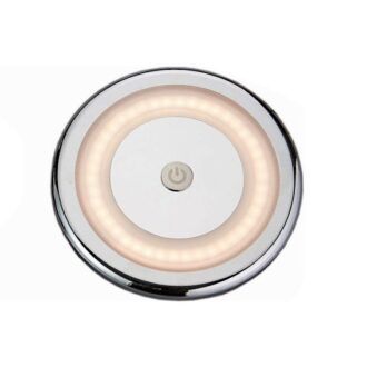 Slim round 12V LED inox touch ceiling light 105mm